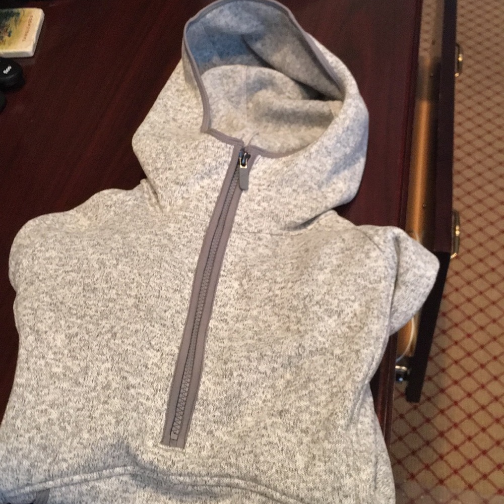 Lululemon grey hooded zip up pullover